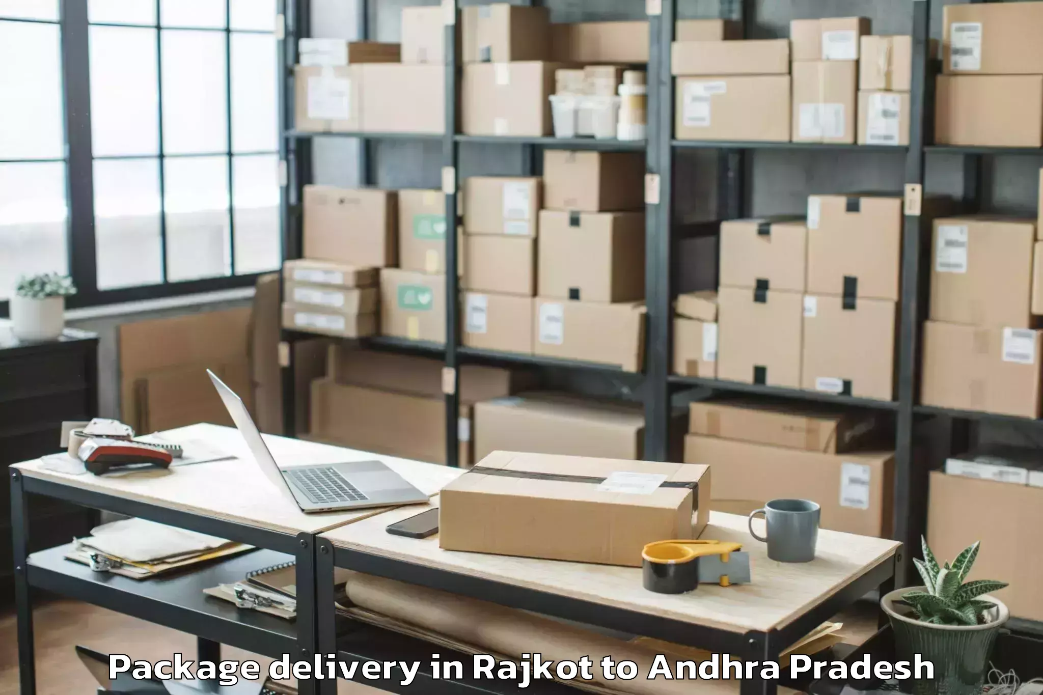 Quality Rajkot to Unguturu Package Delivery